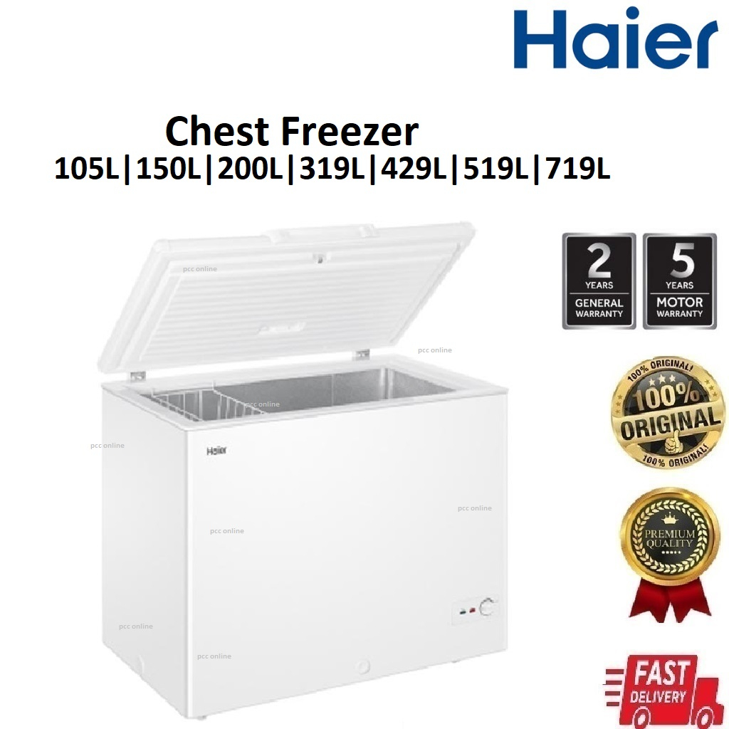 HAIER Chest Freezer Dual Function Peti BekuPeti Daging 105L /150L