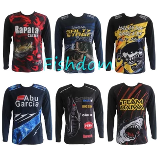 SIZE M - XL) MEN JERSEY T-SHIRT FISHING ABU GARCIA LONG SLEEVES (BAJU JERSI  LELAKI LENGAN PANJANG PANCING SUKAN) LTX