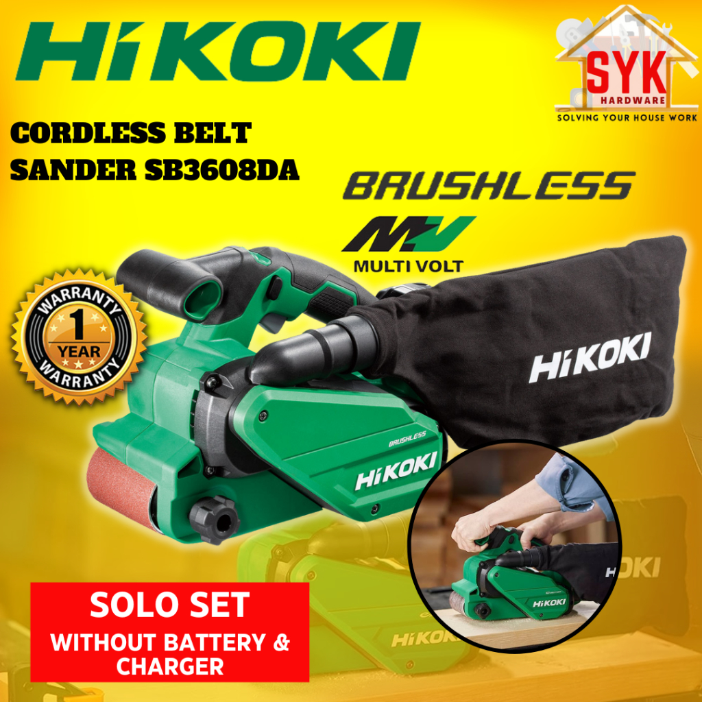 SYK(Free Shipping)Hikoki SB3608DA Brushless Cordless Belt Sander Solo