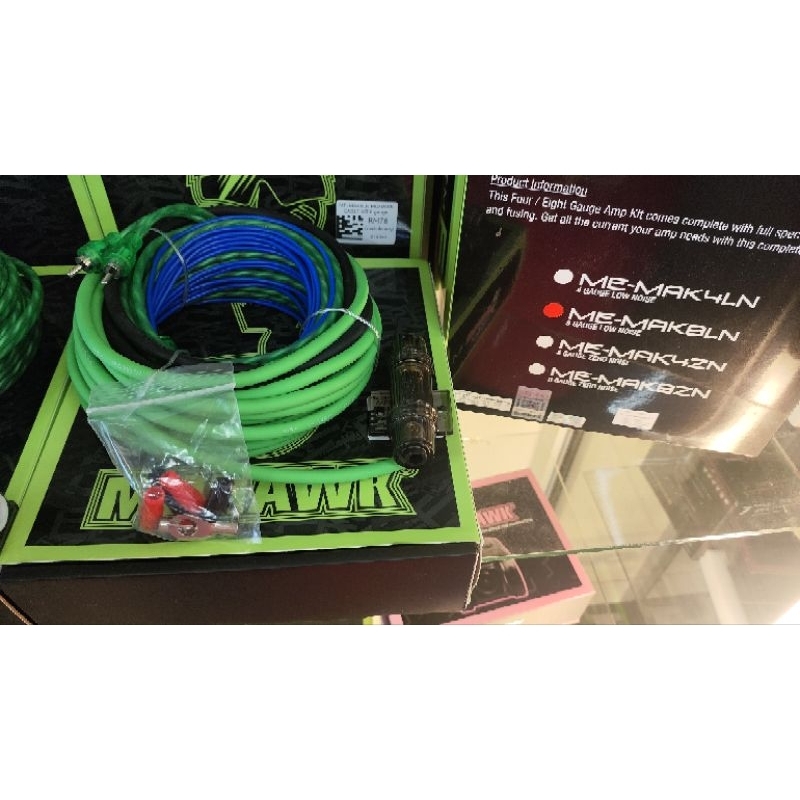 Mohawk ME 8Ga Amplifier Wire Kit Amp Cable installation power wire kit