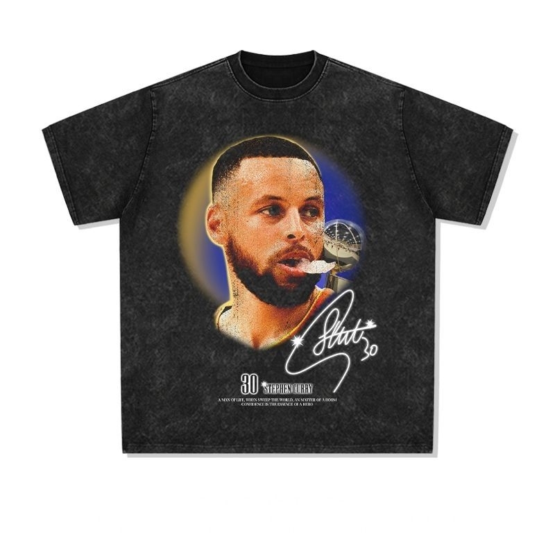 Stephen Curry signature vintage oversized Tee | Shopee Malaysia