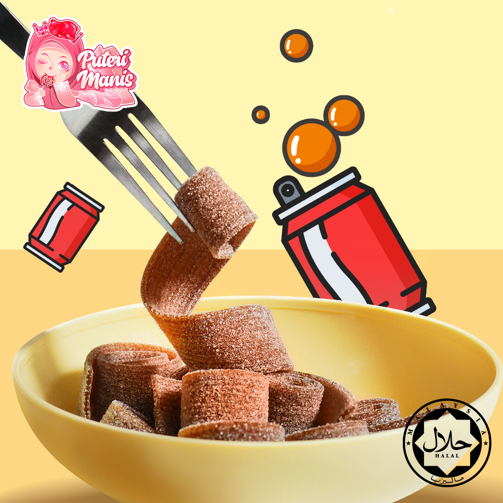 Bebeto Sour Blast Cola Soft Candy 100g/ 200g/ 1kg | Halal Certified by ...