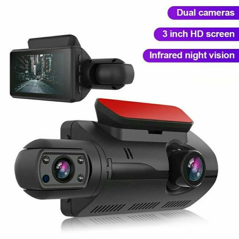 A68 Vehicle BlackBOX DVR Dual Lens Full HD 1080P 3" screen dashcam ...