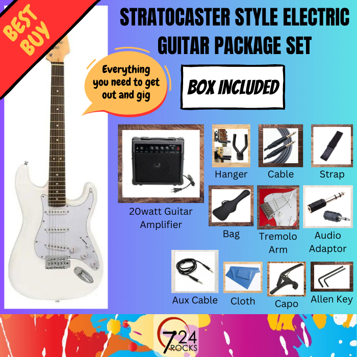 Electric Guitar Full Set for beginner entrylevel stratocaster electric guitar starter pack w