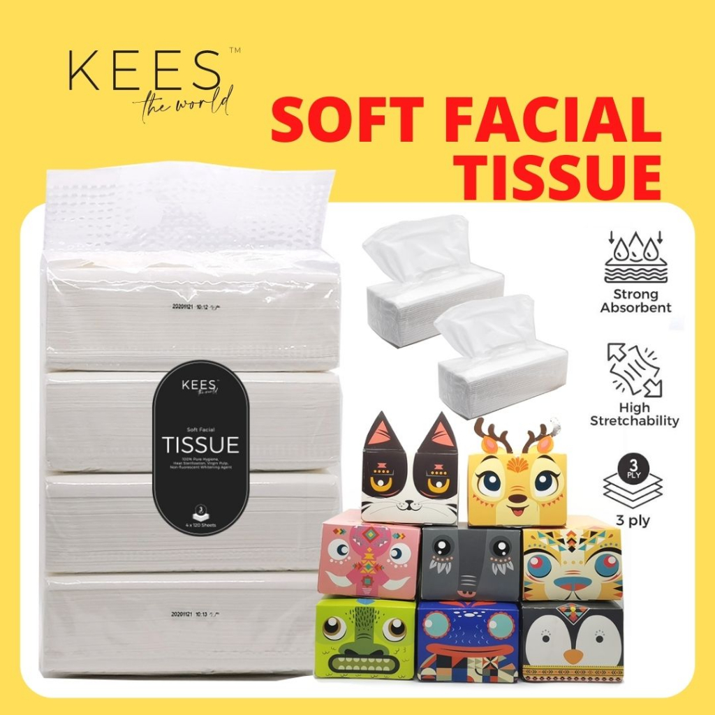 3 Ply Soft Facial Tissue Natural Fiber Silk Soft Tissue Premium Quality ...