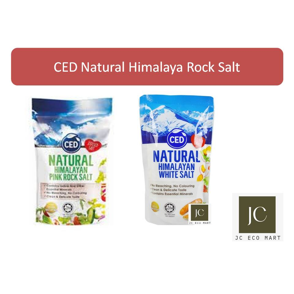 CED Natural Himalaya Rock Salt Iodised 500g( Pink Rock Salt/ White