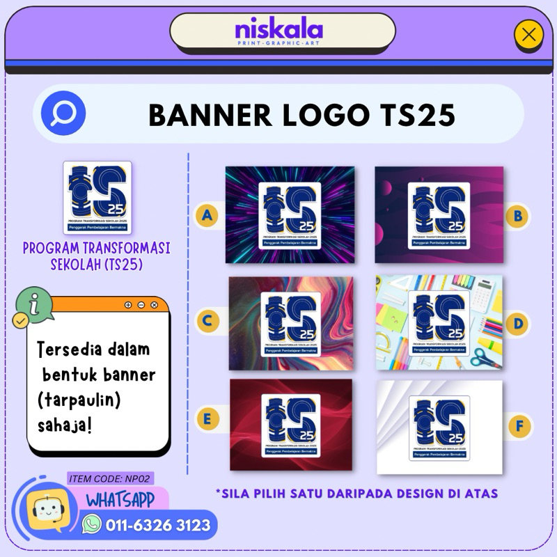 [TS25] LOGO TS25 (Program Transformasi Sekolah 2025) | Shopee Malaysia