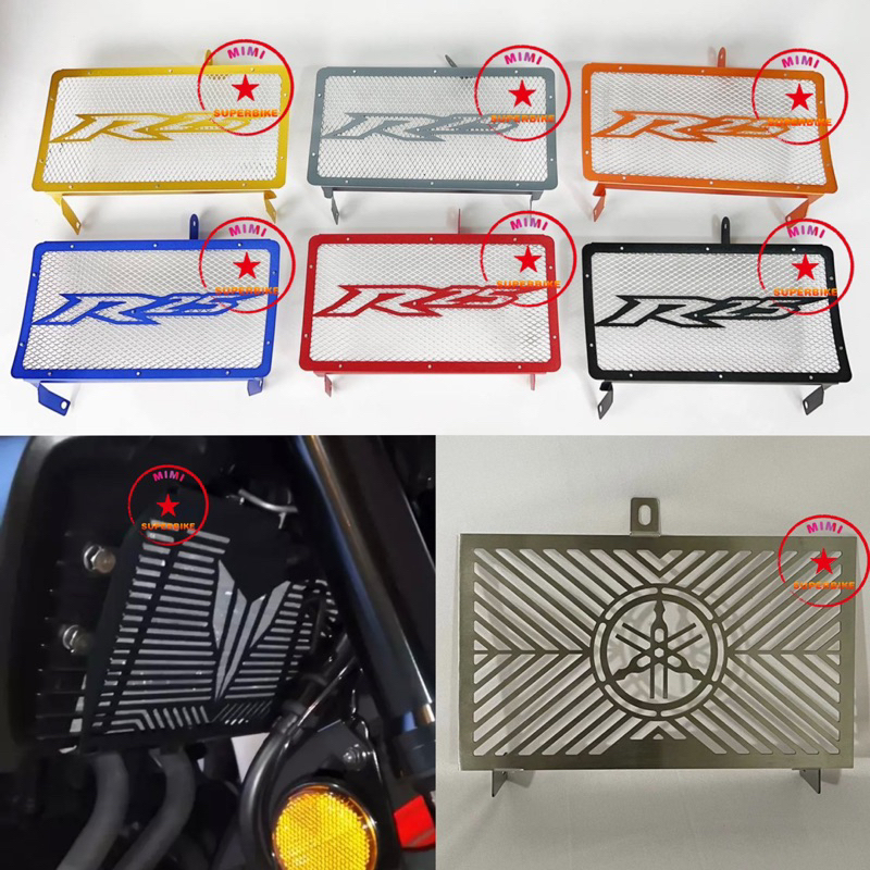 YAMAHA MT25 R25 V1 V2 RADIATOR COVER ALLOY / STAINLESS STEEL COOLANT ...