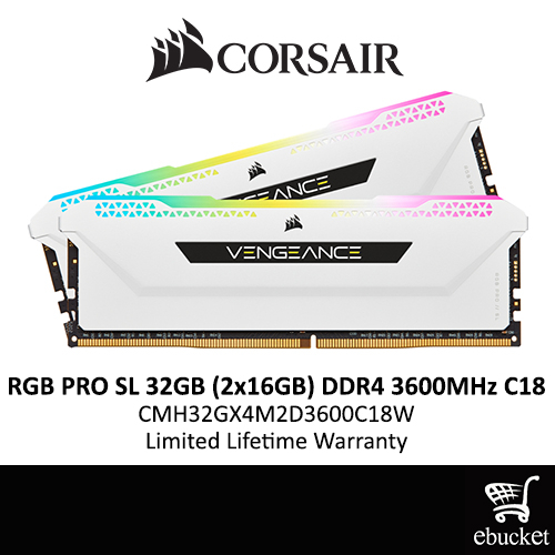 CORSAIR VENGEANCE RGB PRO SL 32GB (2x16GB) DDR4 3600MHz C18 RAM