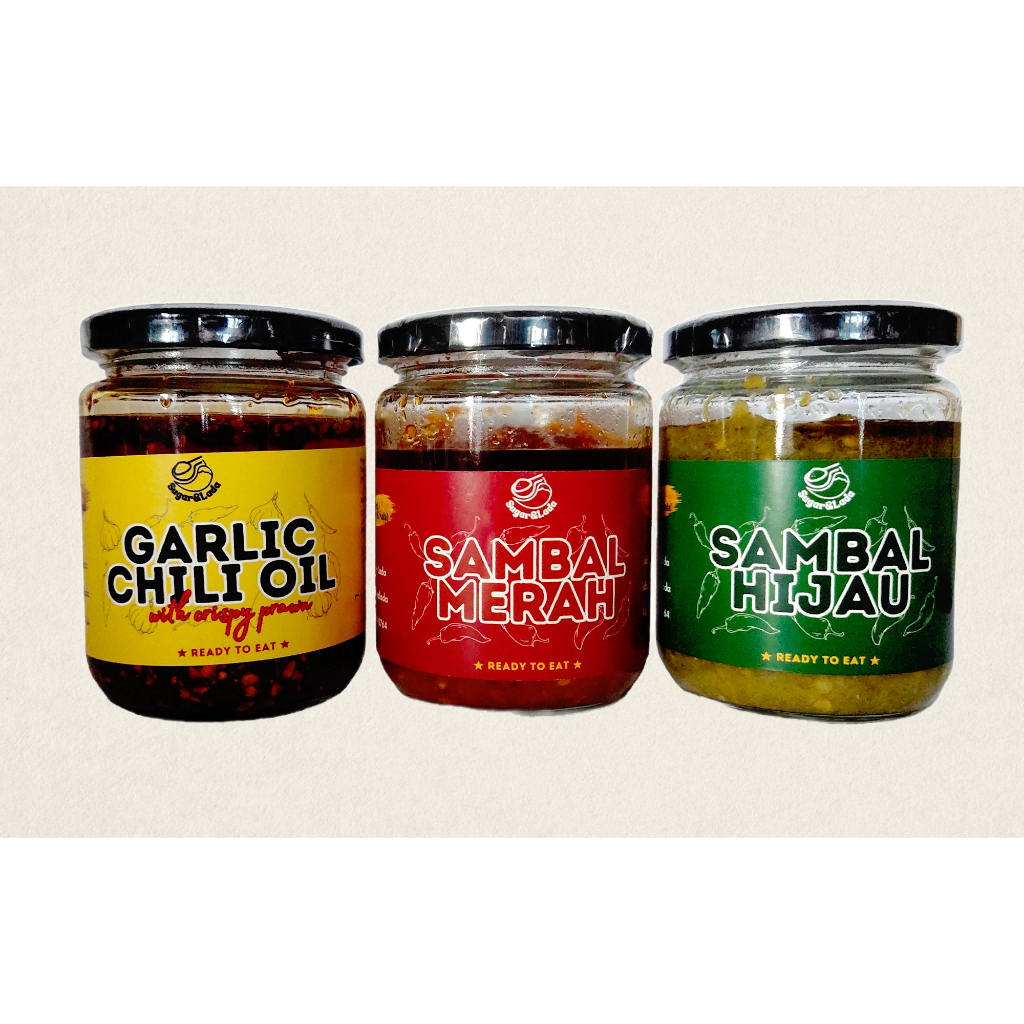 Garlic Chili Oil, Sambal Merah, Sambal Hijau by S&L Ala Viral Sedap Ready to Eat Shopee Malaysia