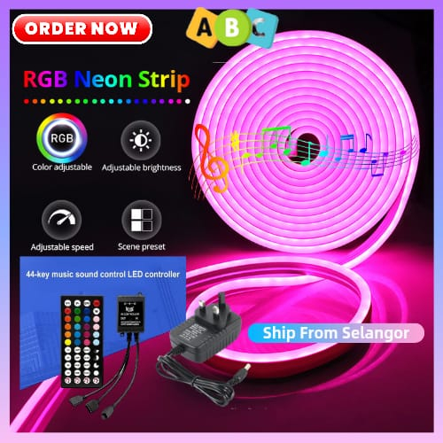 RGB LED Neon Light 6mmx12mm Remote Control App IP67 Waterproof Indoor ...