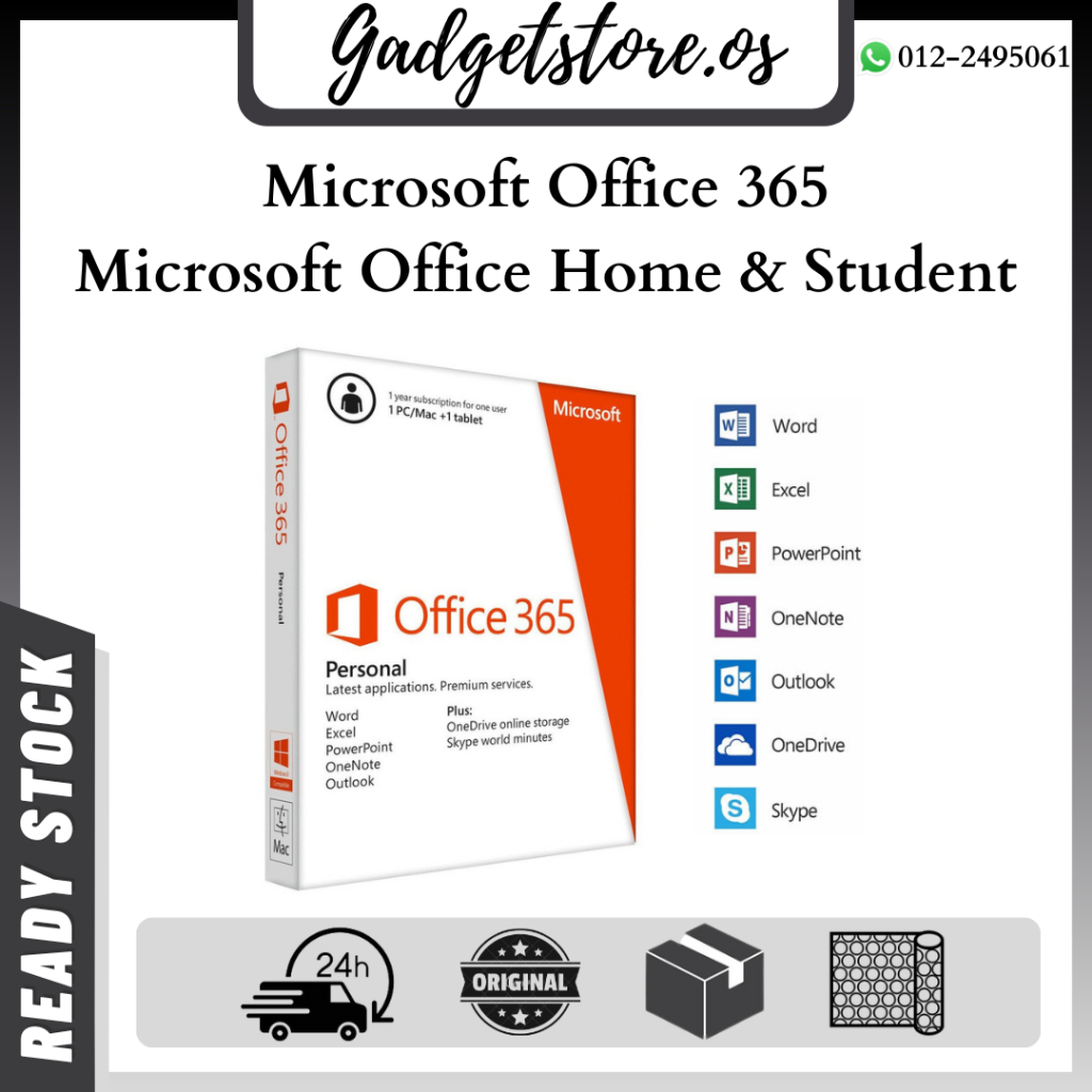 Original Microsoft Office 365 | 1 Year Validity Subscription | Can Use ...