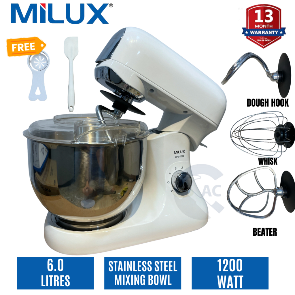 KHIND/MILUX POWER STAND MIXER 5 LITRES 1000WATT SM506P /DOUGH MAKER