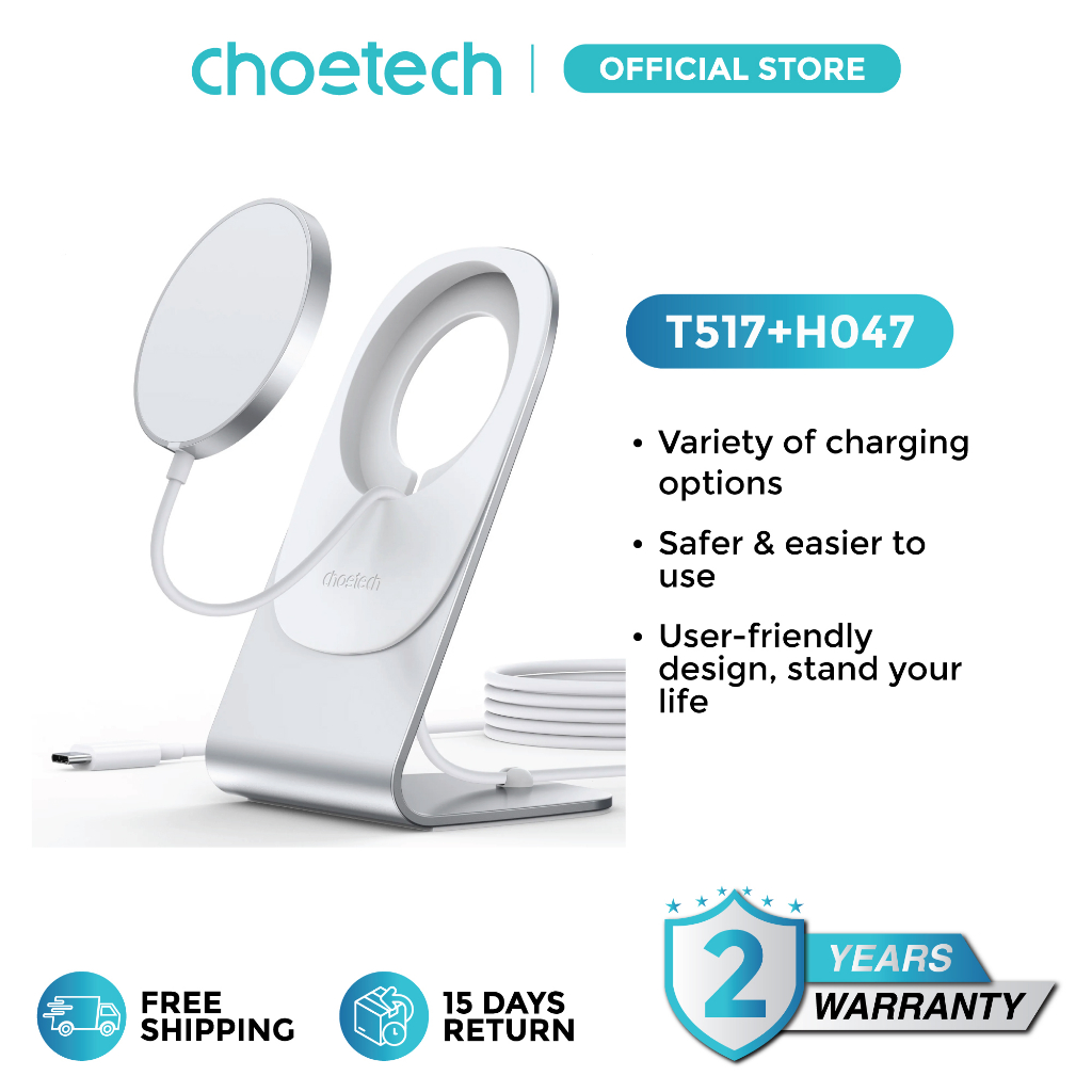 Wireless Charger Usb C Magnetic Fast Charger CHOETECH T517-F 15W