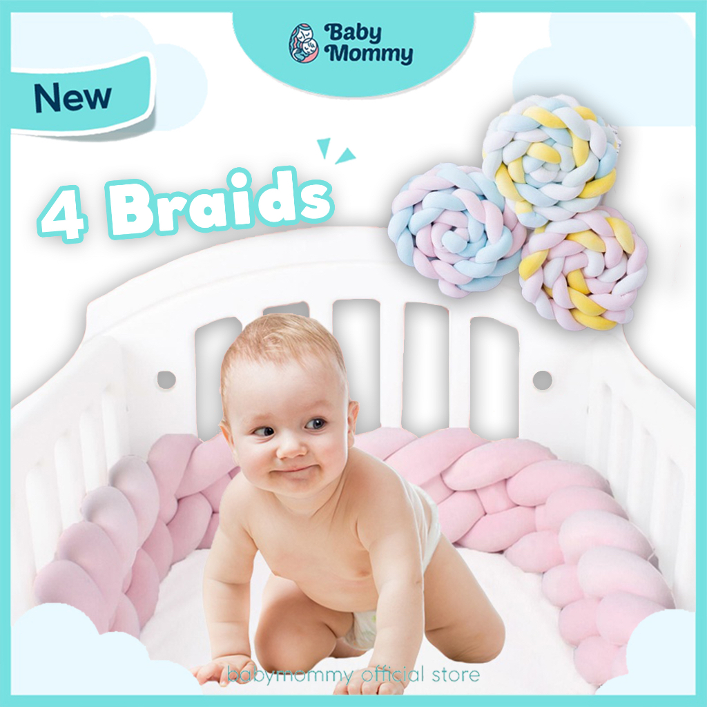 Ready Stock Baby Bed Bumper Plush Newborn Crib Protector Baby Bed Cushion Protector Crib Knot Baby Pillow Decoration Shopee Malaysia