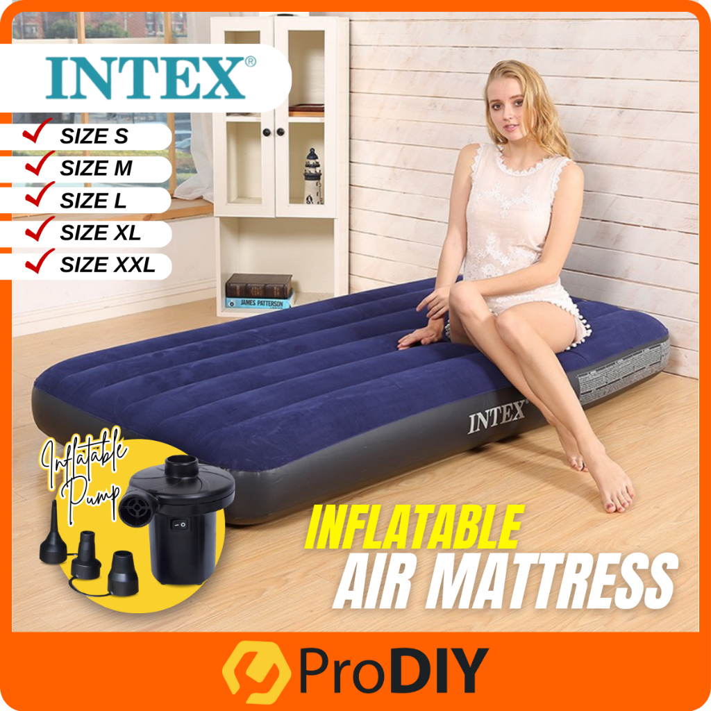 PRODIY INTEX 5 Size Inflatable Air Mattress Tilam Angin Single Intex