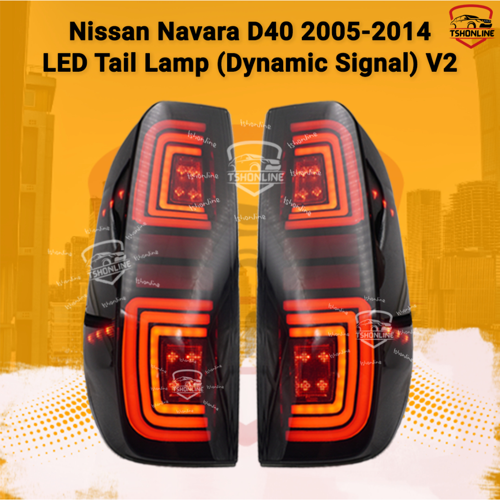 Nissan Navara D40 20052014 Tail Lamp With Signal Running (Dark Smoke