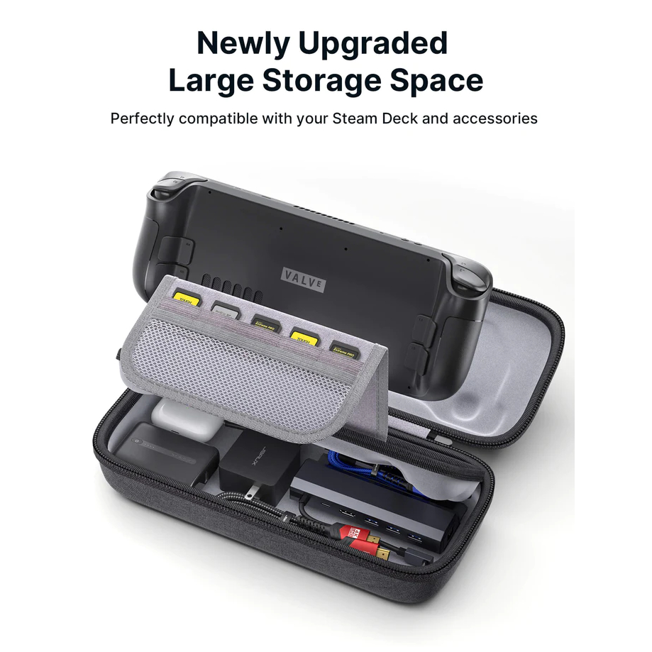 JSAUX Large Carrying Case for Steam Deck ROG Ally Nintendo Switch