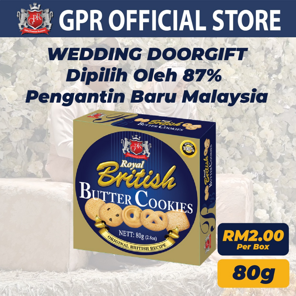 GPR Classic Butter Cookies 80g Biscuit Biskut Wedding Murah