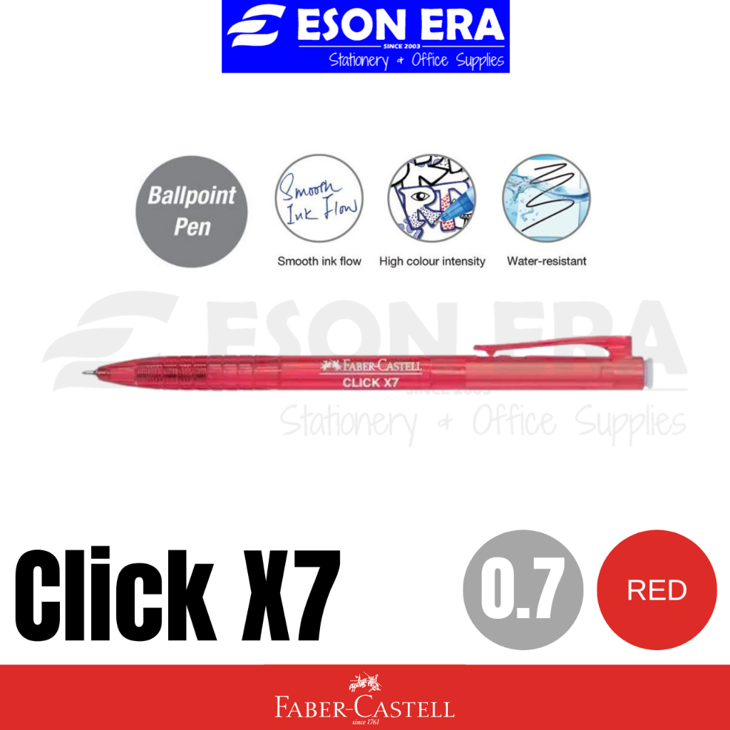 Faber-Castell Click X 0.5mm/0.7mm Ball Pen Retractable Click X5 / Click ...