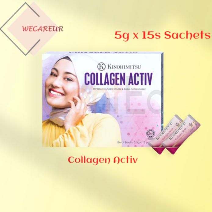 KINOHIMITSU COLLAGEN ACTIV 5g x 15s Sachets (EXP: SEPT 2023) SUGAR FREE ...