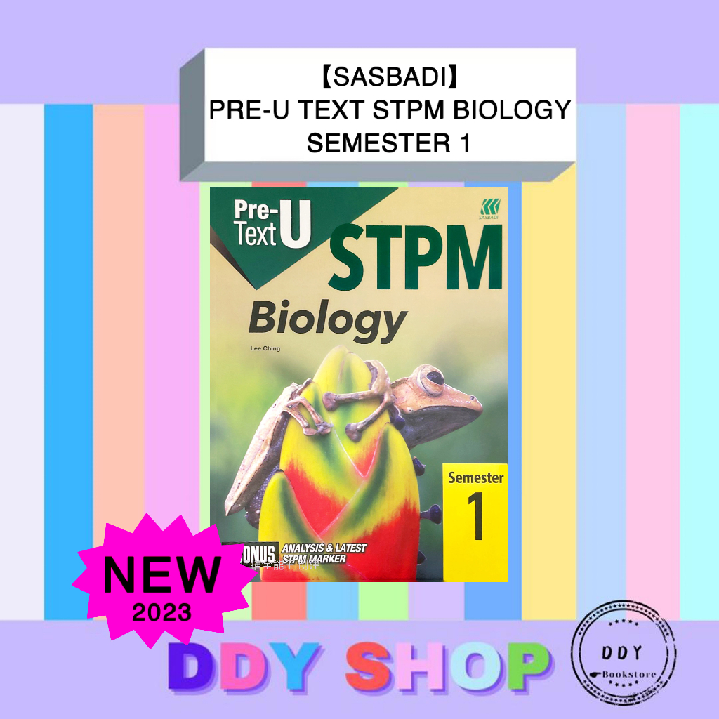 【Sasbadi】Reference Book PreU Text STPM Semester 1 Biology 2023