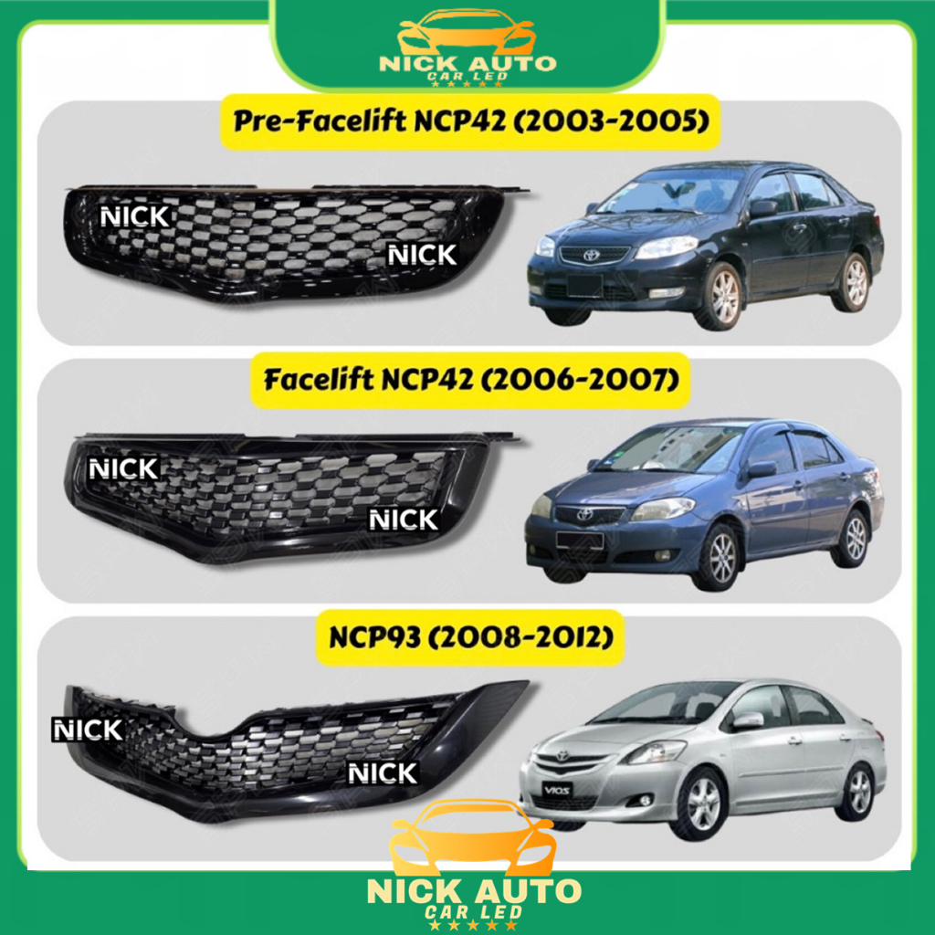 Toyota Vios Front Grill To Ncp Ncp Ncp Ncp Thailand