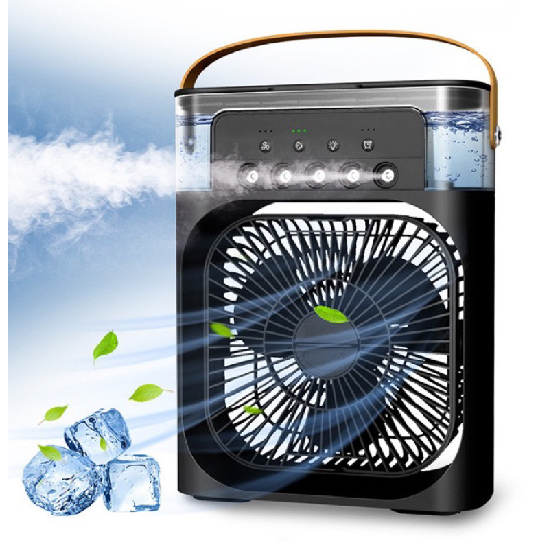 Air Cooler Fan 3 in 1 Mini Portable Fan Humidifier with 7 Colors LED ...