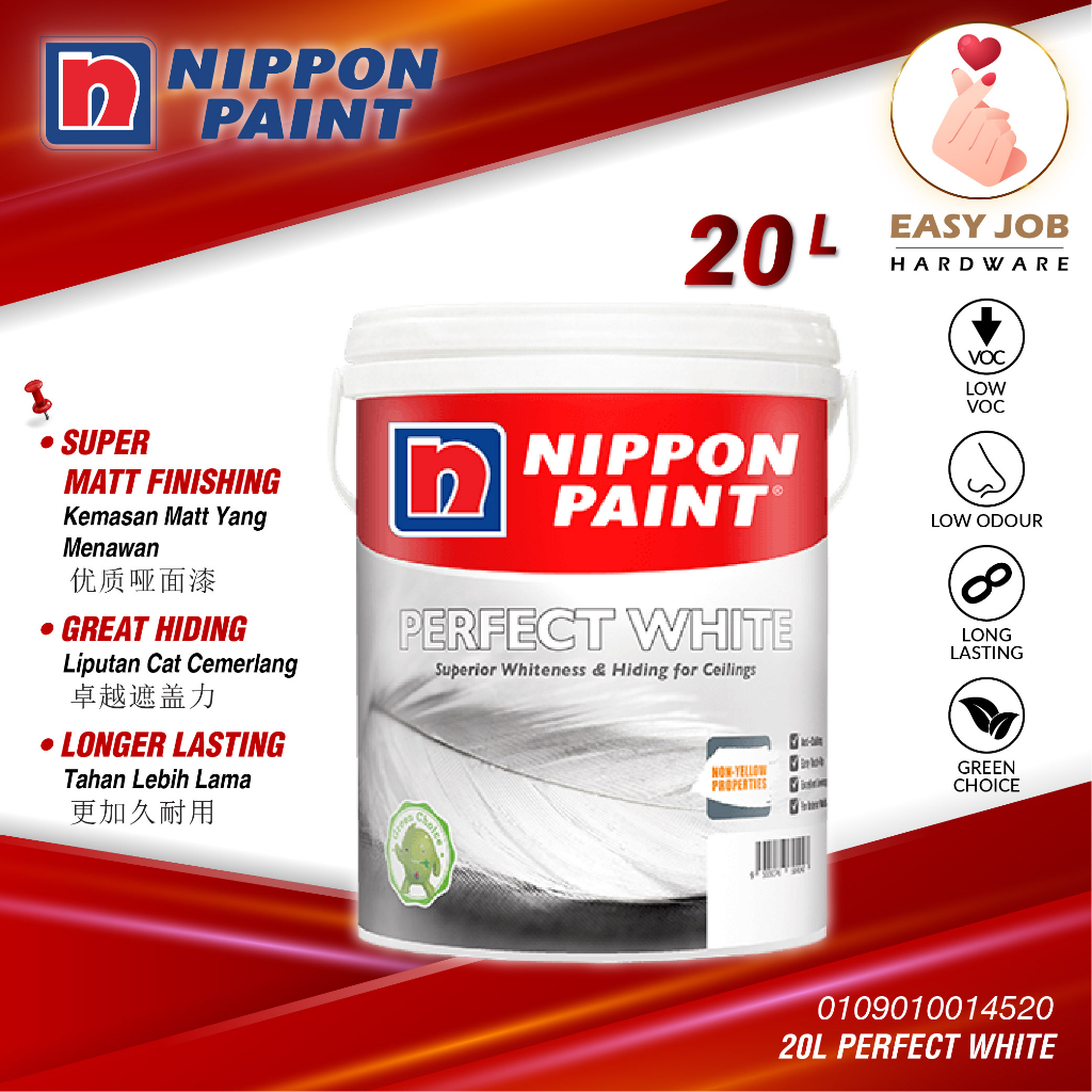 🔥 (Matt) Nippon Perfect White 20L Nippon White Paint Nippon Paint