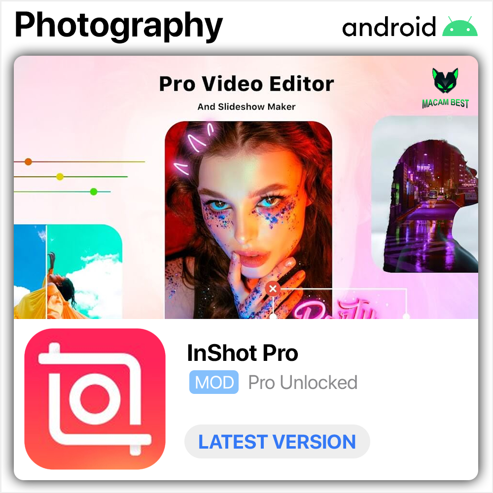 InShot Pro 🔥 Latest 2024 🔥 Lifetime Premium Android APP Art & Design Shopee Malaysia