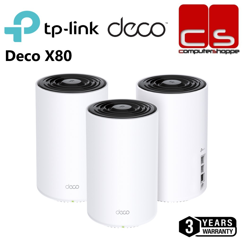 TP-Link Deco X80 AX6000 Dual-Band Mesh WiFi 6 System - 1Pack/2Pack/3Pack