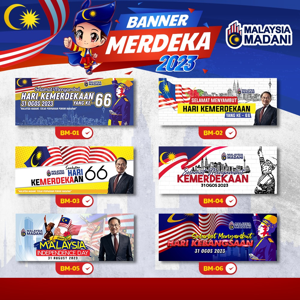 Banner Merdeka / Banner Hari Kebangsaan / Banner Hari Kemerdekaan ...