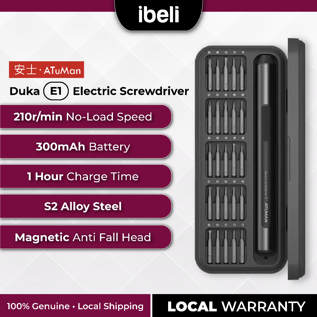 Atuman Duka E1 Electric Precision Screwdriver Set Type C Rechargeable ...