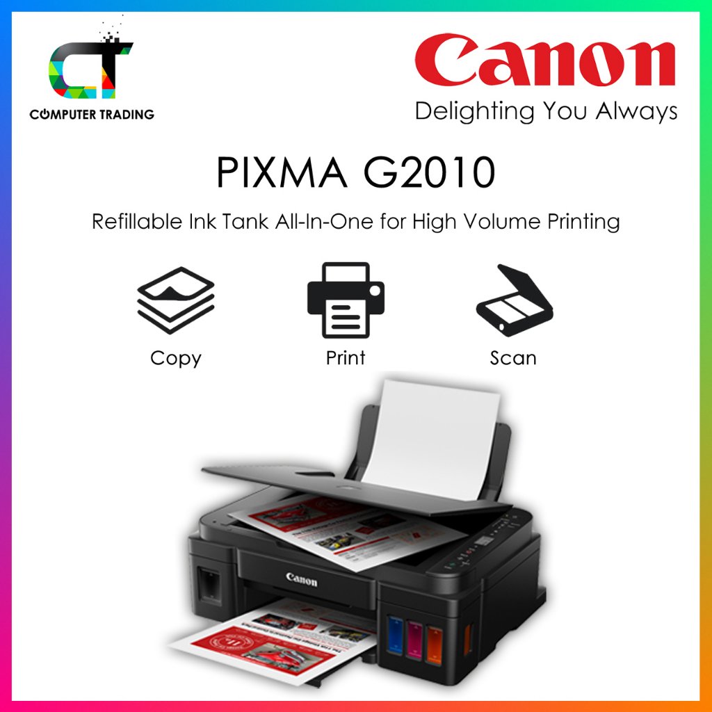 Canon PIXMA G2010 Refillable Ink Tank All-In-One for High Volume ...