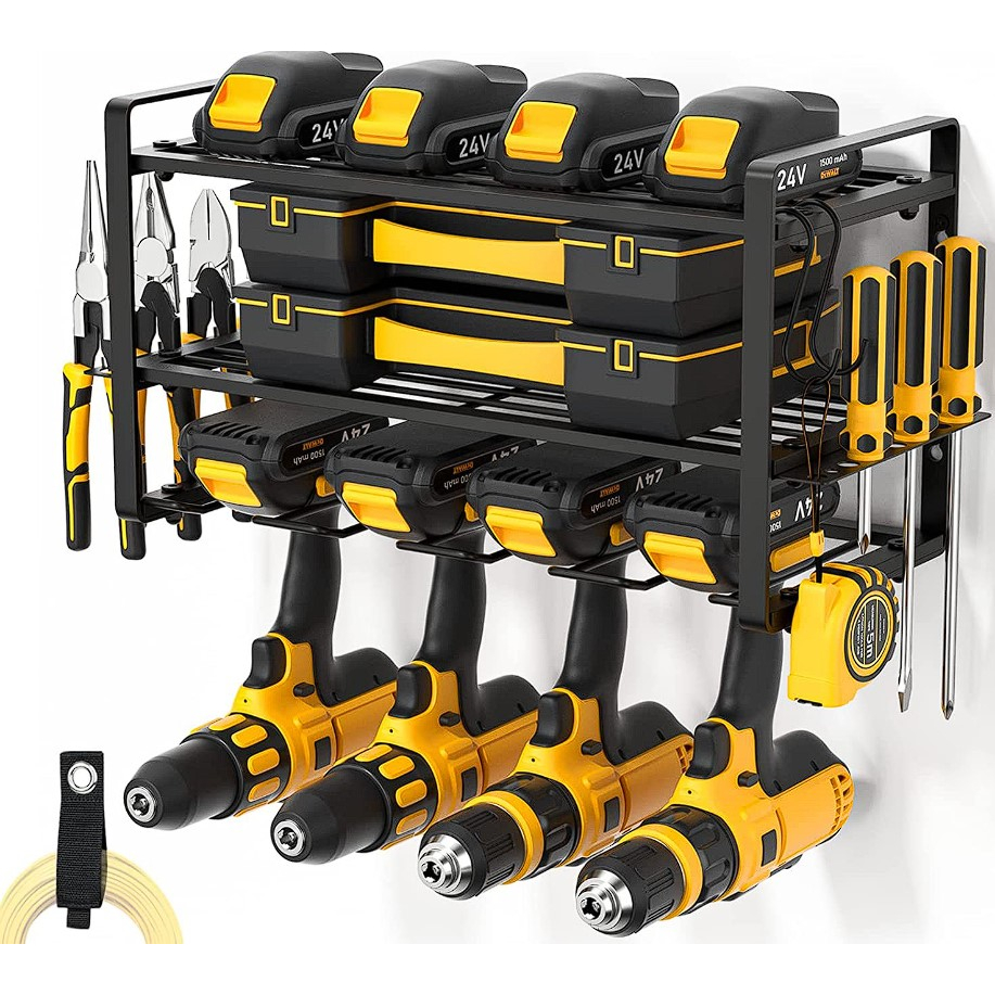 Power Tool Organizer Electric Drill Storage Rack Wall Mount Garage Tool ...