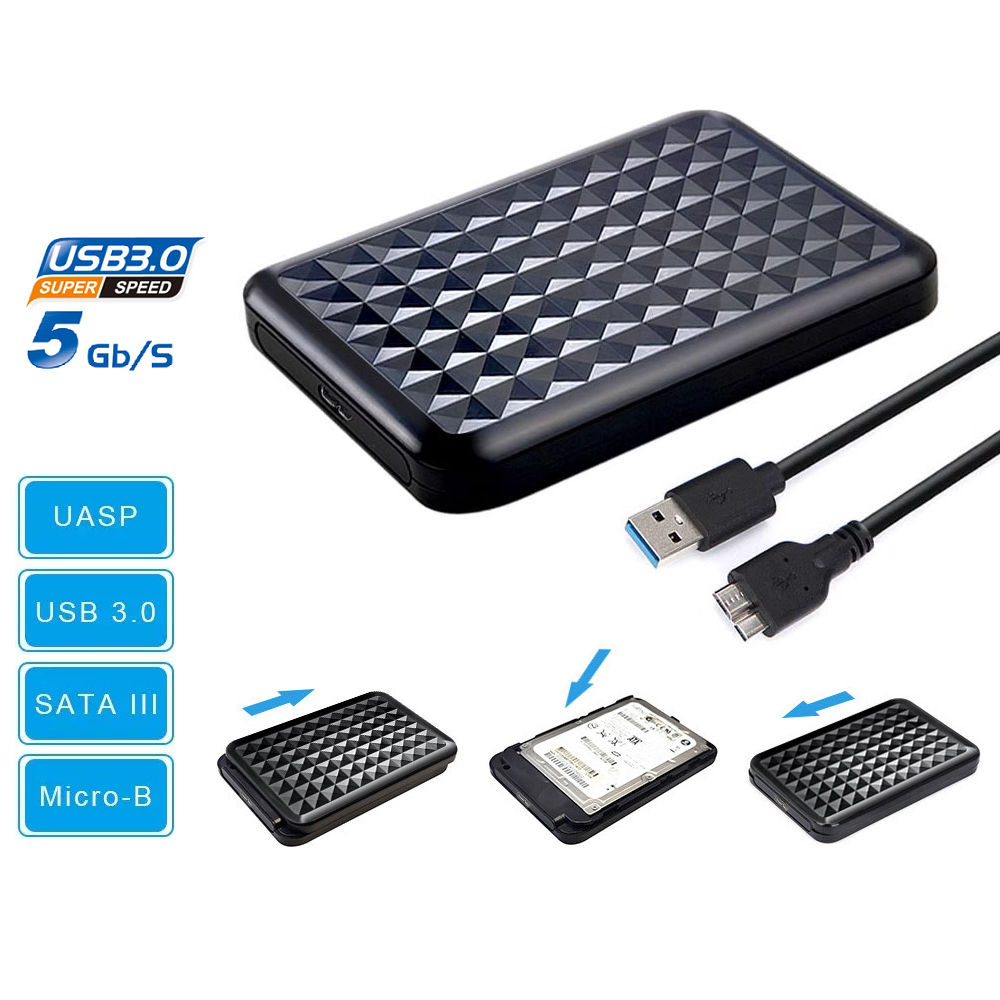 USB 3.0 HDD Enclosure 2.5 inch Hard Disk Casing External Hard Disk Case