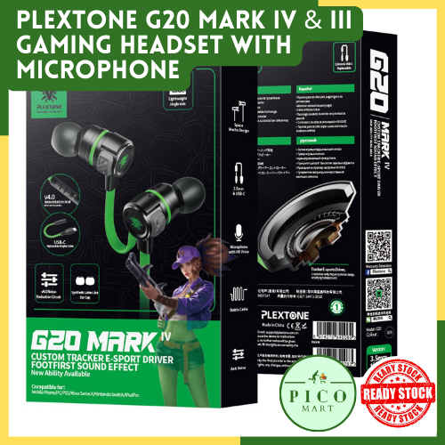 PLEXTONE G20 MARK IV III Gaming Headset with Microphone 3.5mm