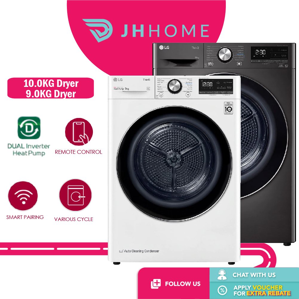 LG 10kg Heat Pump Dryer RH10VHP2B LG 9kg Heat Pump Dryer VDH9066WS