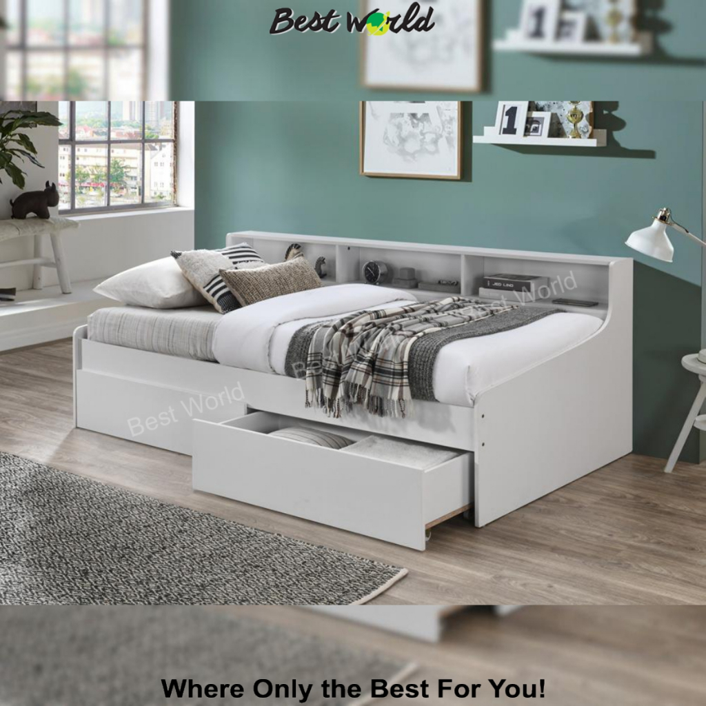 IRIS Single / Super Single Bed Frame with Trolley Drawer BED 8008