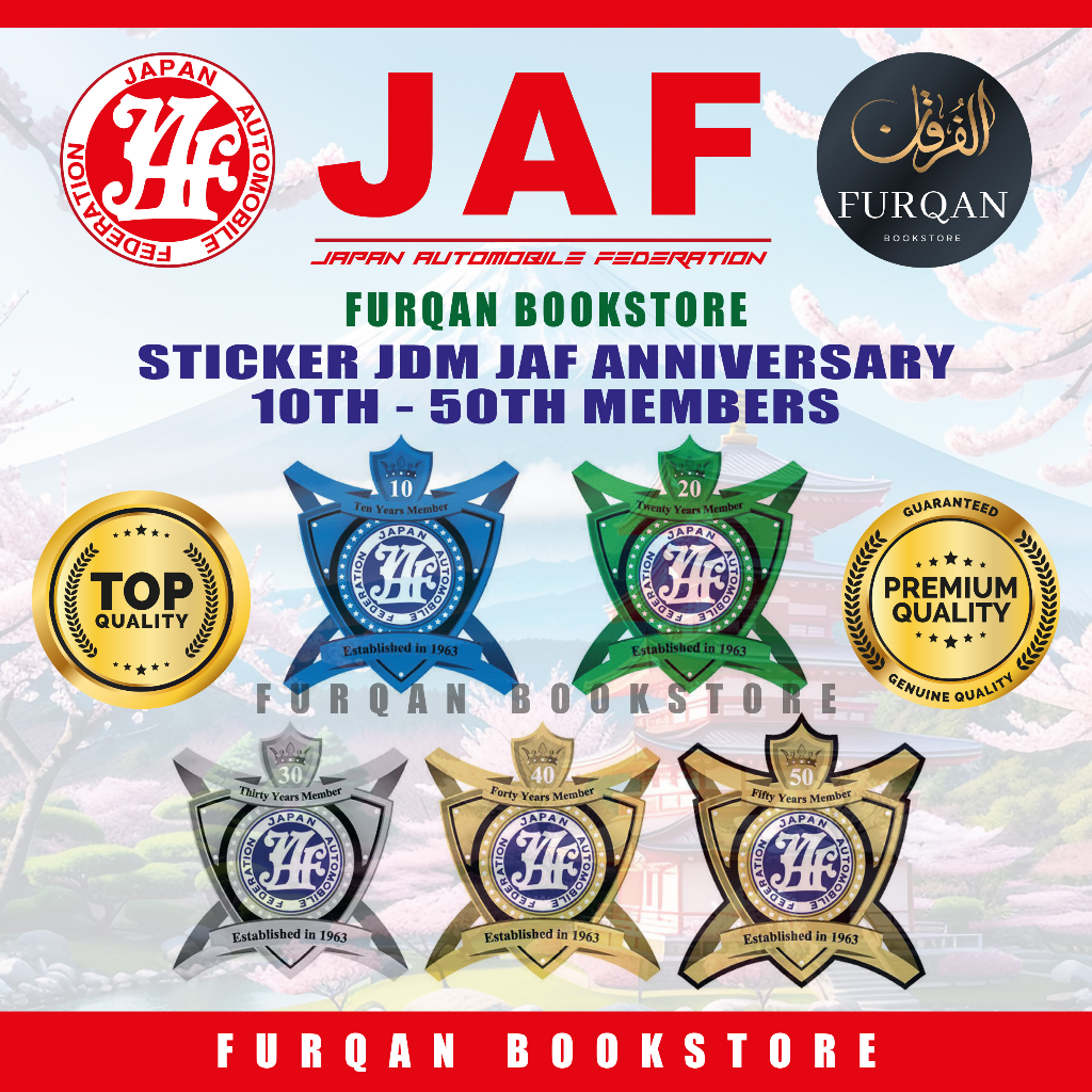 Sticker JDM JAF Kelawar Anniversary 10th - 50th Members | Shopee Malaysia
