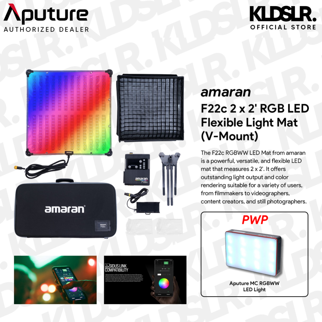 Aputure Amaran SM5c/ F21c / F22c / F22x Bi-Color / RGBWW LED Flexible ...