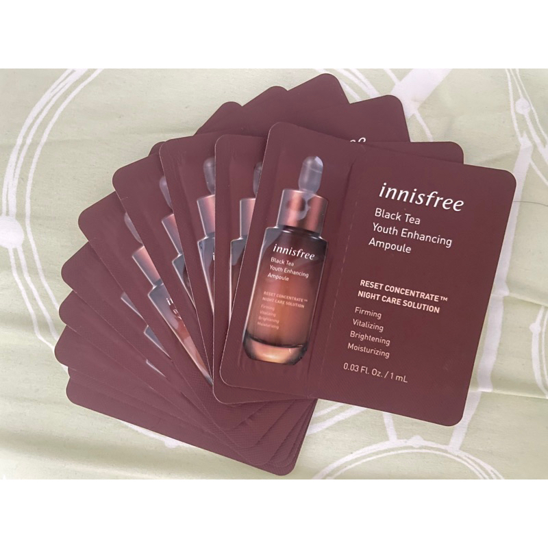 SAMPLE Innisfree Black Tea Youth Enhancing Ampoule l NIGHT CARE ...