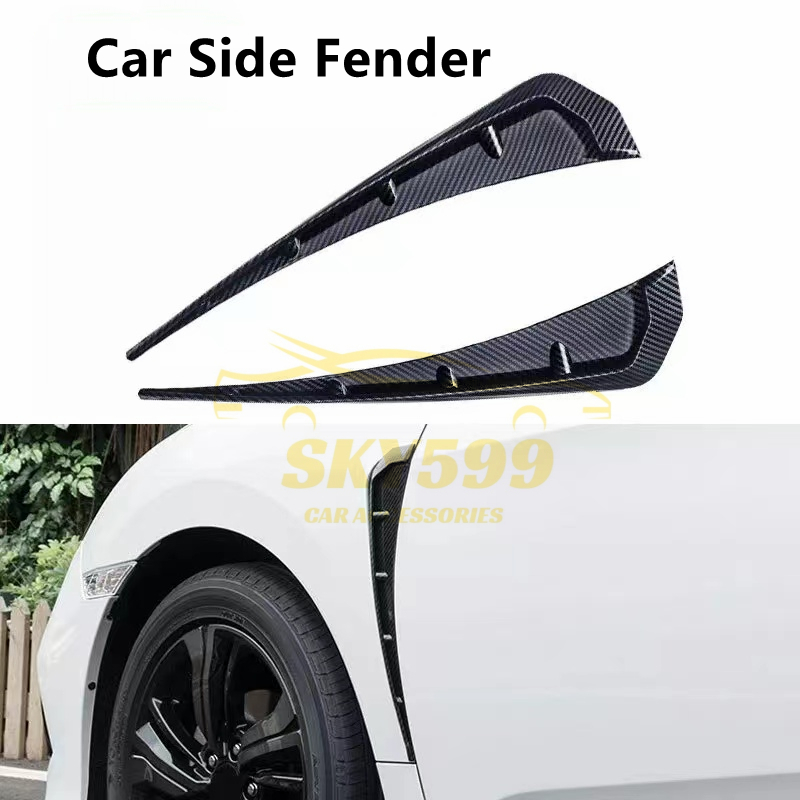 Universal Car Side Fender Vent Air Wing Cover Trim 2pcs Shopee Malaysia