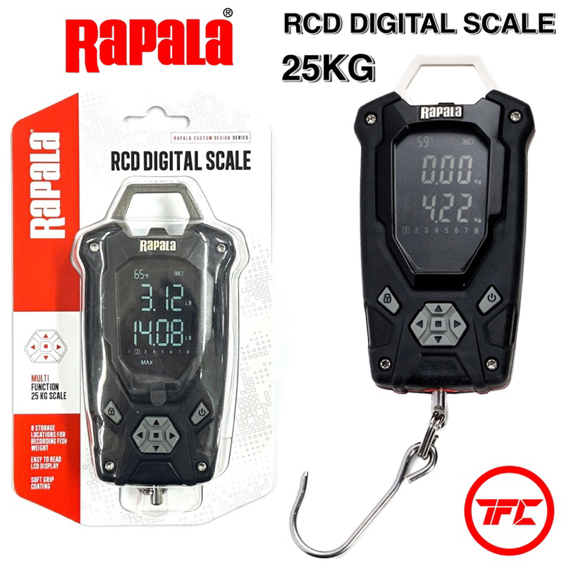 RAPALA RCD 25KG Digital Scale RCDDS25 Fishing Weight LCD Display Bottle  Opener 8 Storage