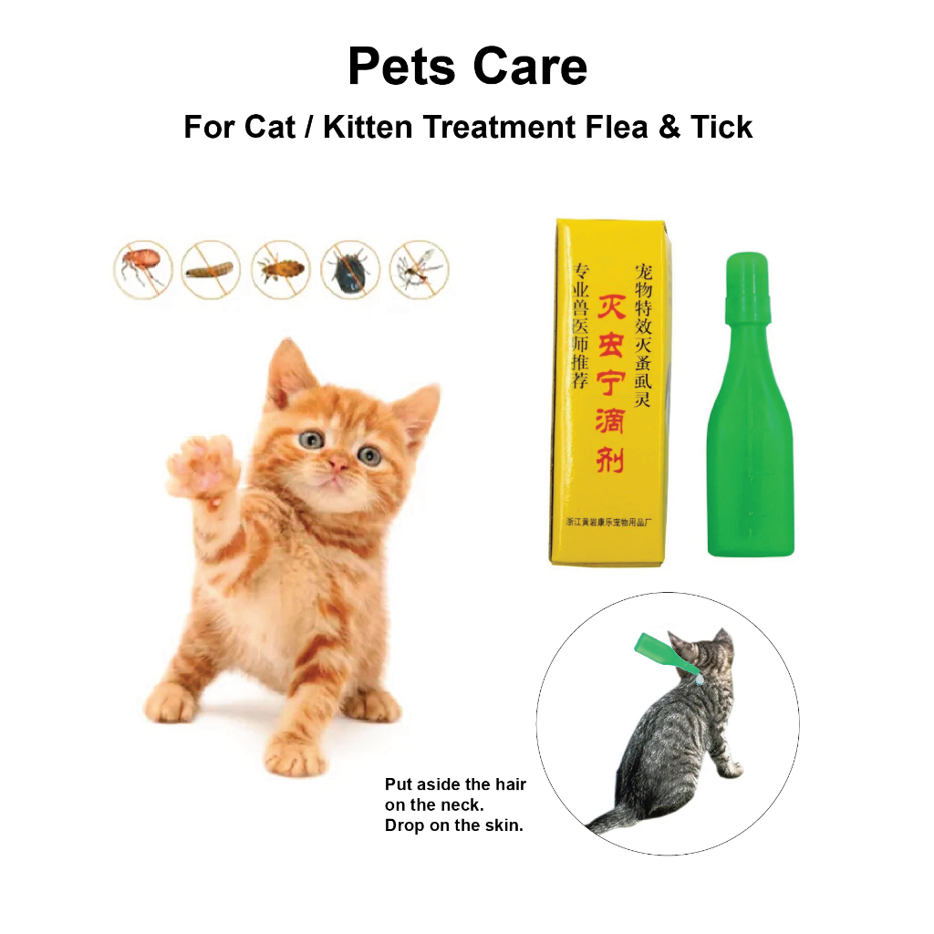 Picture of Cat Anti Flea Drop Treatment Medicine / Kitten Flea And Tick Drop /Ubat ...