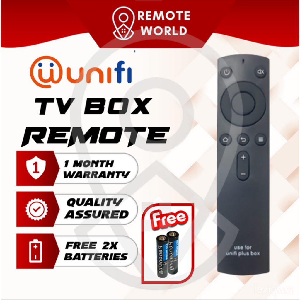 Unifi TV Box Remote Black Alat Kawalan Jauh Televisyen Television