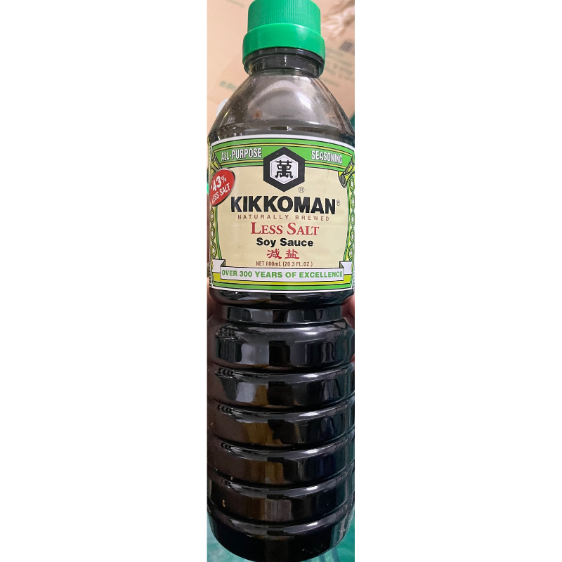 Kikkoman Soy Sauce Less Salt 600ml Shopee Malaysia