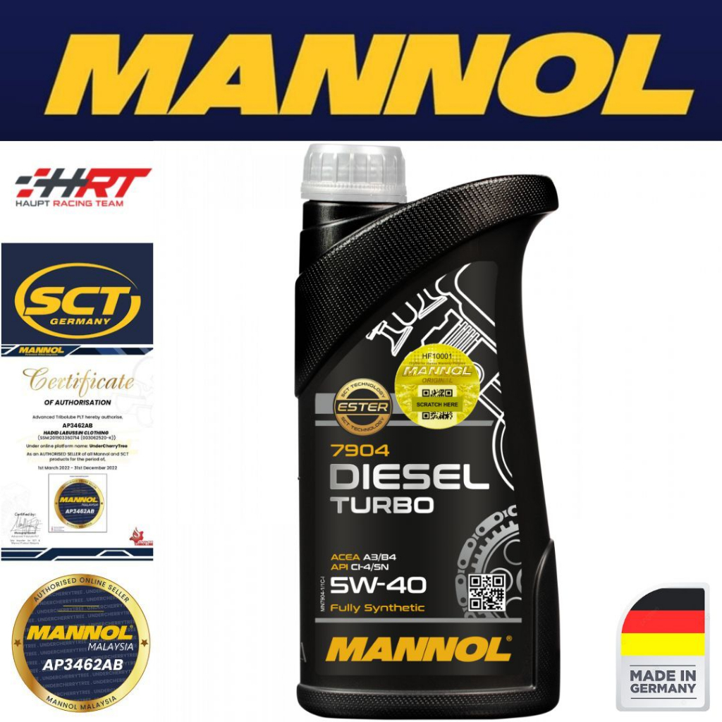 MANNOL Diesel Turbo 5W40 MN7904 - 1L Fully Synthetic (HC) | Shopee Malaysia
