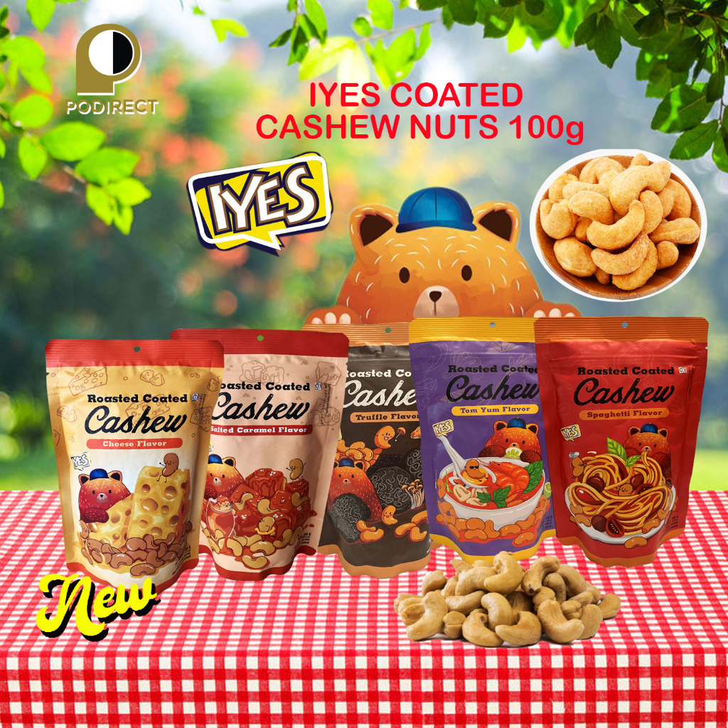 [Ready Stock][Halal] IYES ROASTED COATED CASHEW NUTS 100G CHEESE/SALTED