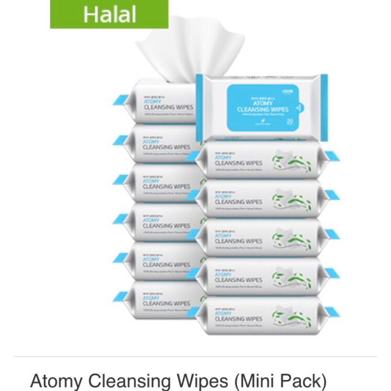 Atomy Cleansing Wipes - Mini Pack ( 12 units x 20 wipes) | Shopee Malaysia
